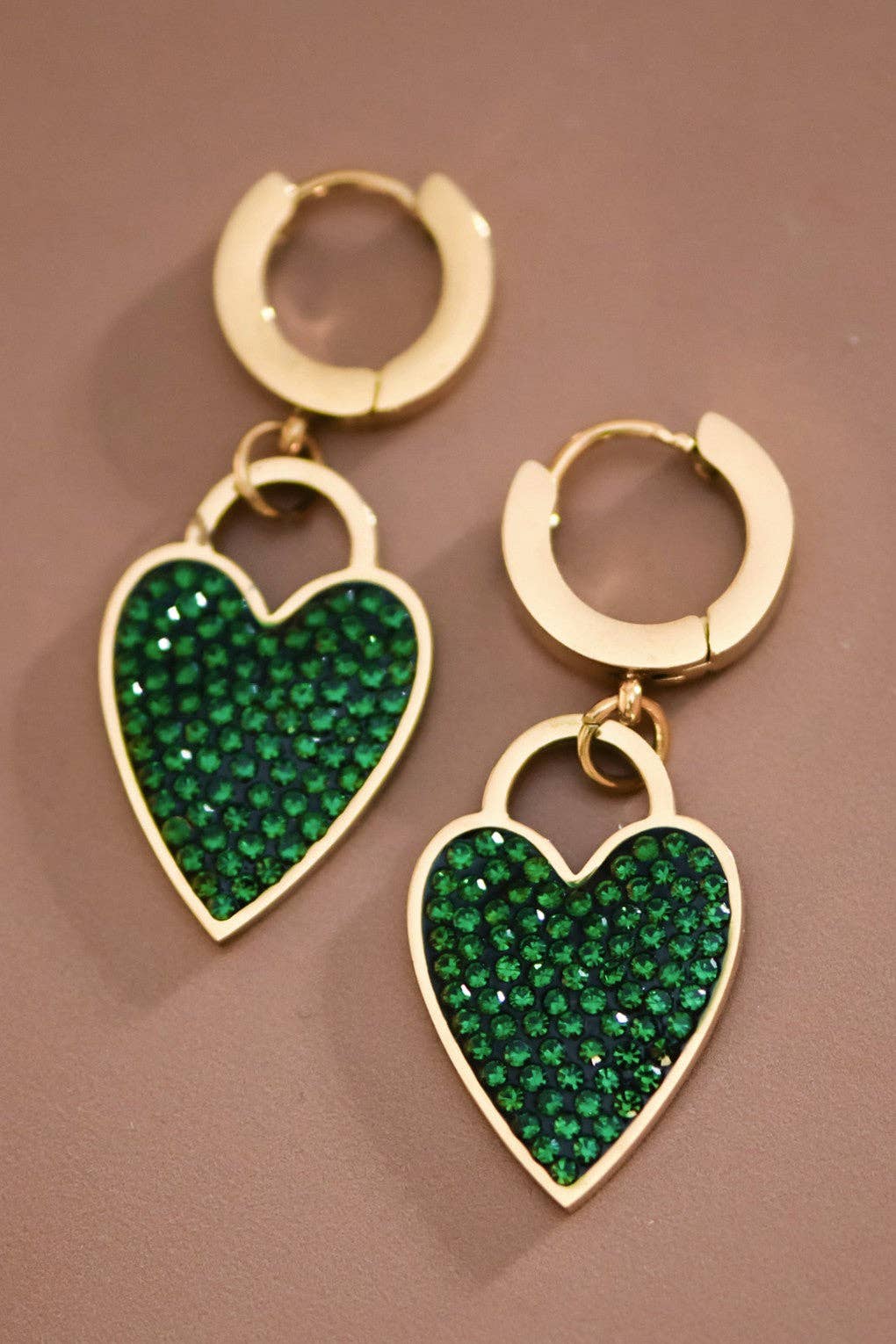 18K Gold Plated Waterproof Stainless Steel Drop Earrings - 7663