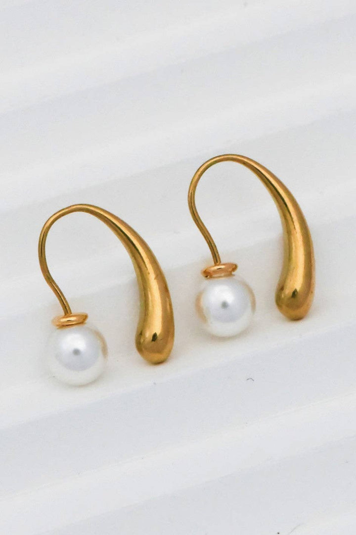 18K Gold Plated Waterproof Stainless Steel Hoop Earrings