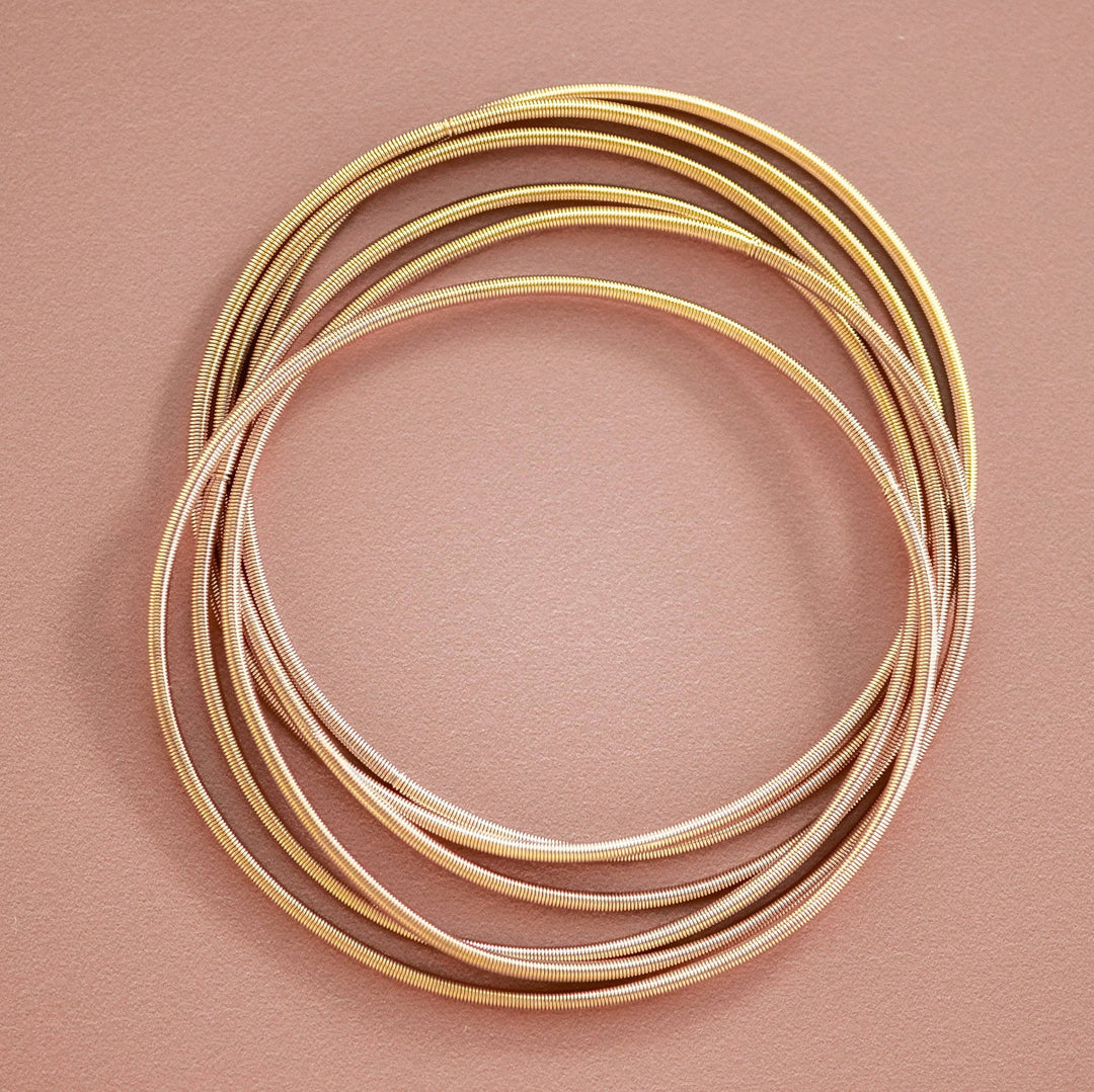 Stretchy Layered Guitar String Bracelet Set