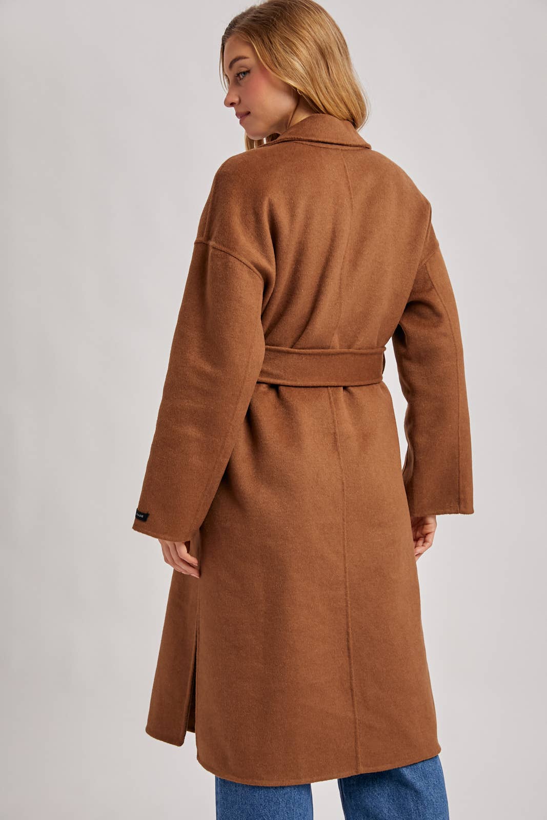 Camel Belted Long Coat