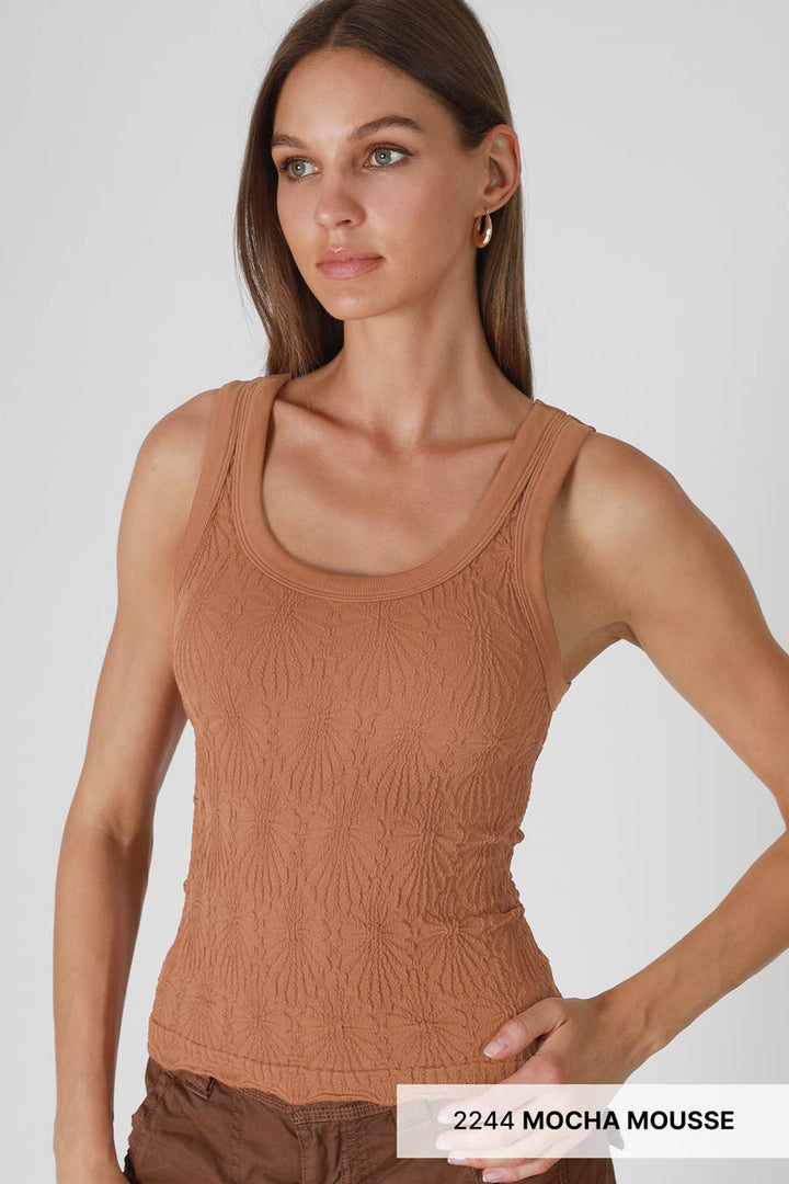 Lace Textured Tank Top