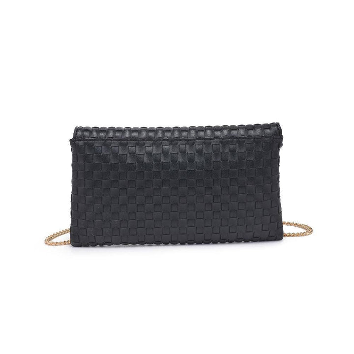 Wine Woven Clutch Crossbody Bag