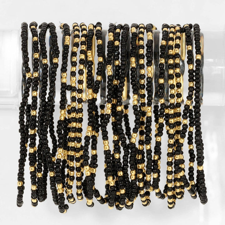 Stretch Seed Bead Solid Game Day Bracelets
