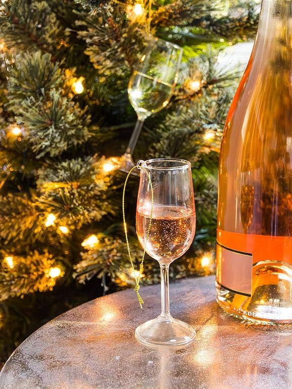 White Wine Glass Ornament