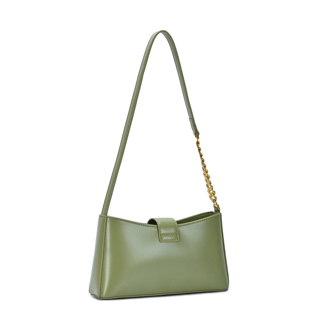 Beige Leather Shoulder Bag