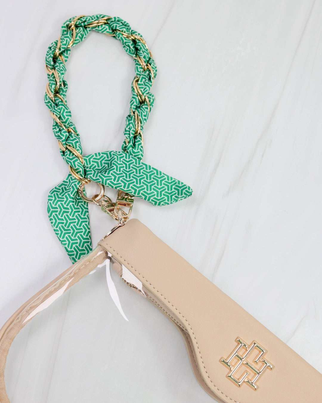 Green Scarf Purse Chain