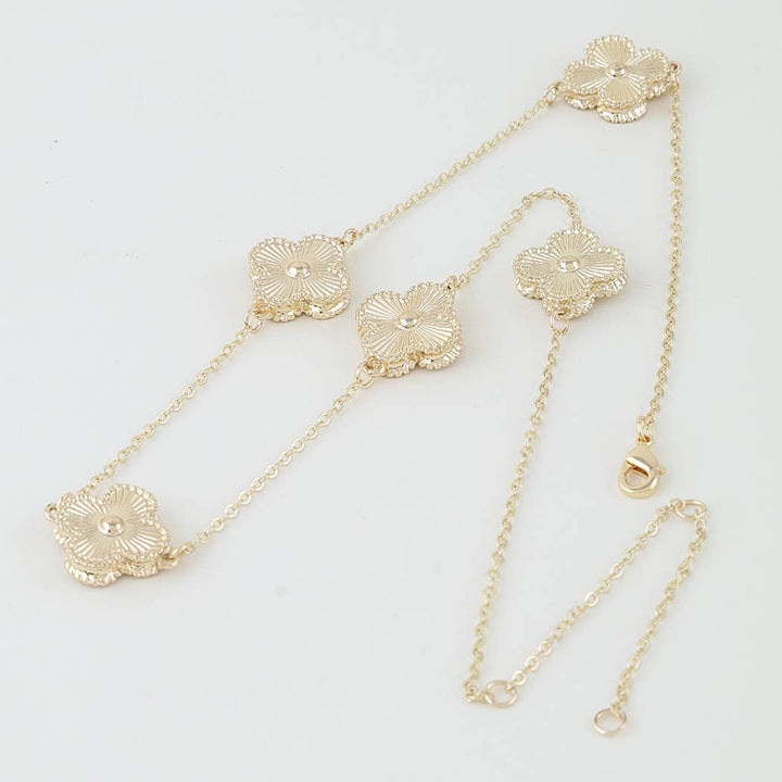 Multi Clover Charm Chain Necklace