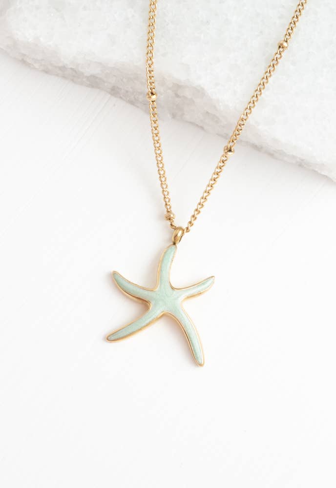 Starfish Hope Necklace in Mint