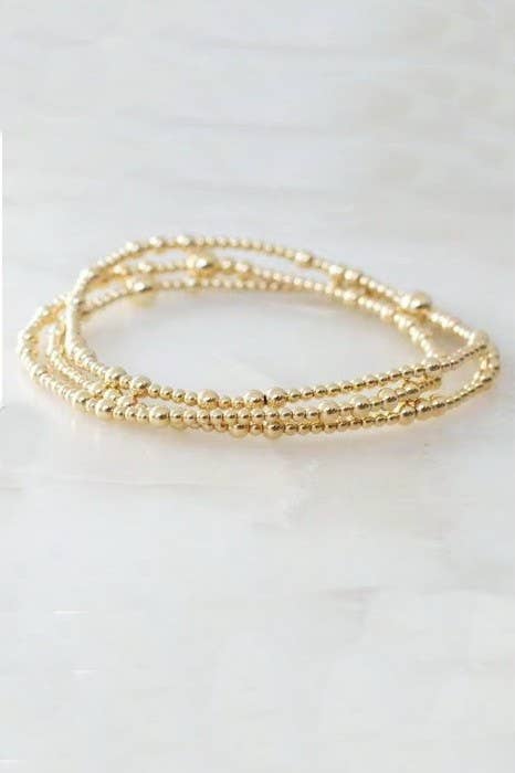 Multi Strand Gold Ball Bracelet