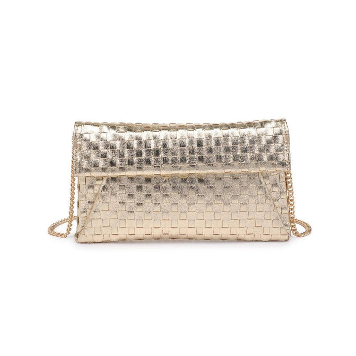 Wine Woven Clutch Crossbody Bag