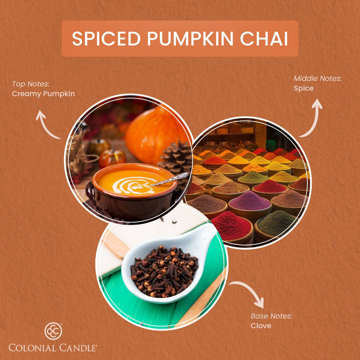 Spiced Pumpkin Chai Scented Candle, Soy Blend Wax, 14.5oz