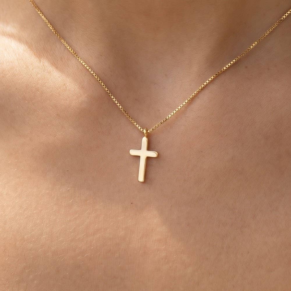 Gold Cross Pendant Necklace