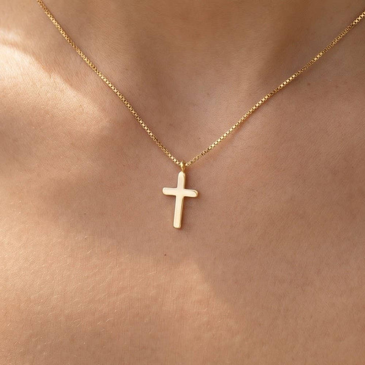 Gold Cross Pendant Necklace