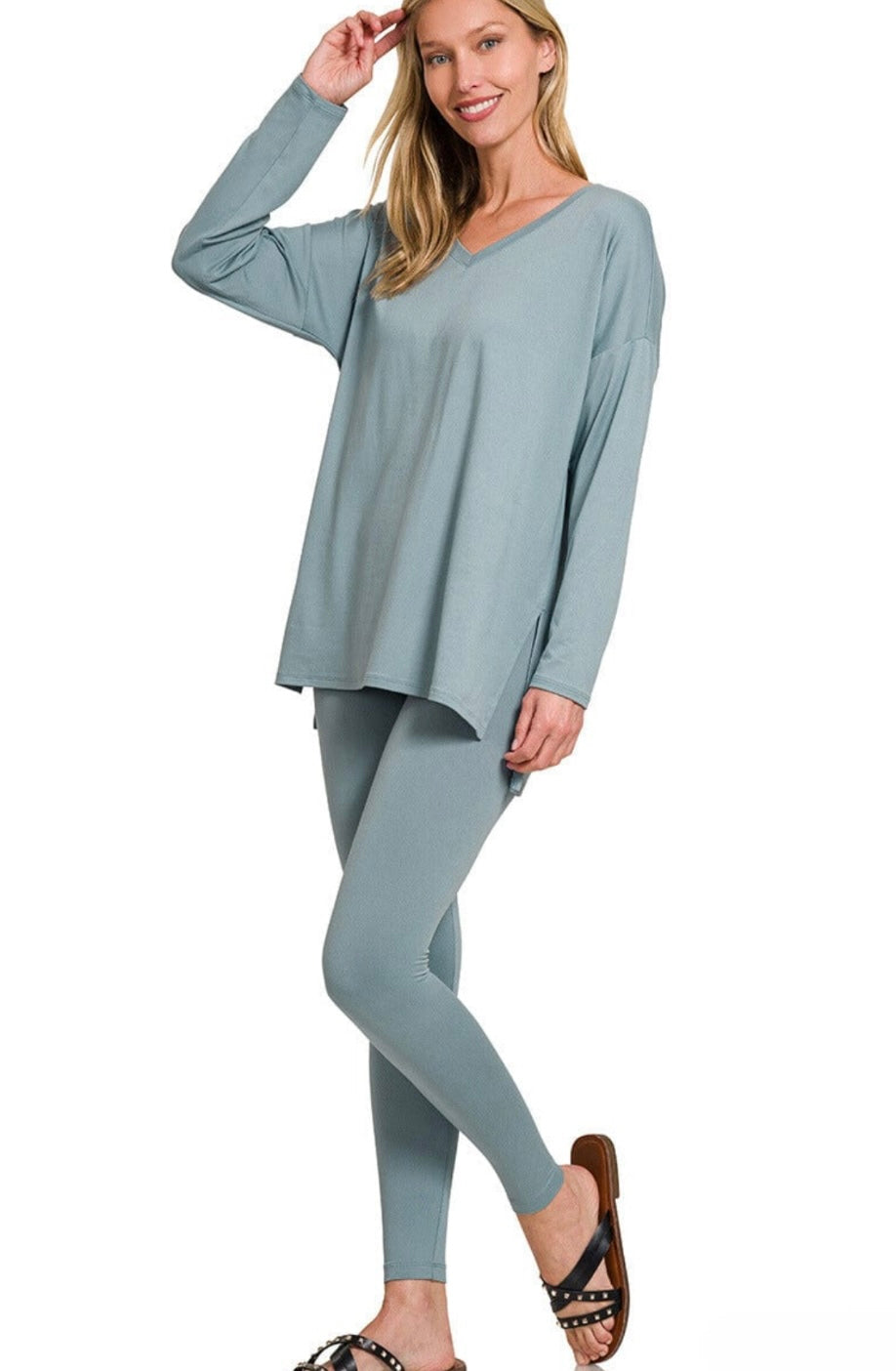 Blue Grey Lounge Set - A Styled Collective Women's Boutique