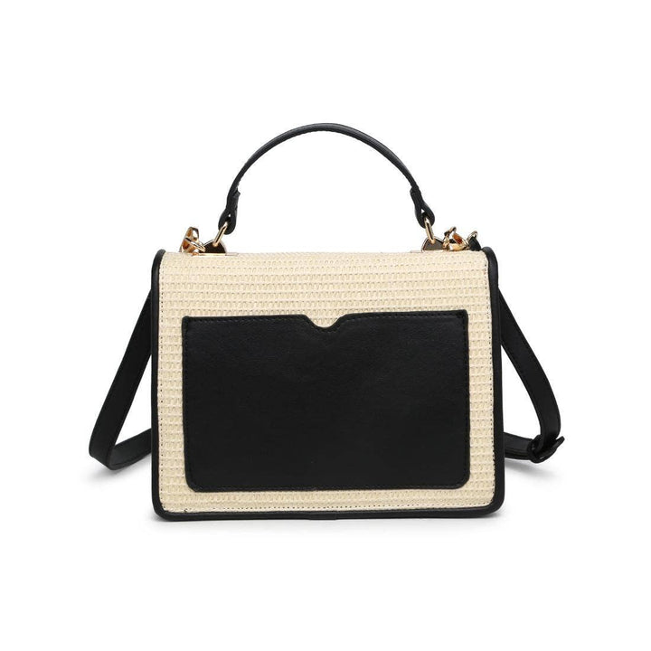 Beige Black Crossbody Handbag