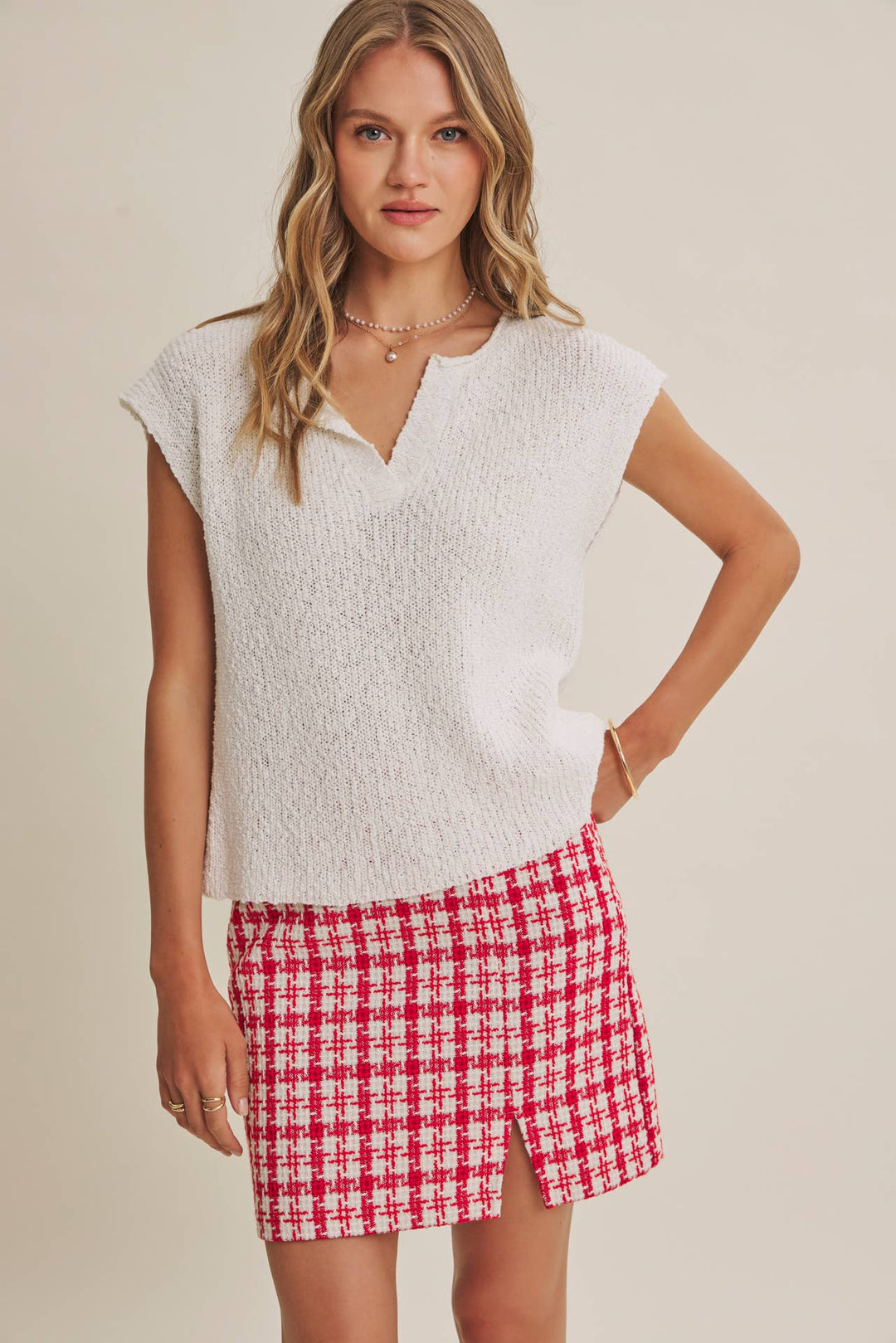 Cotton Slub Sweater Top