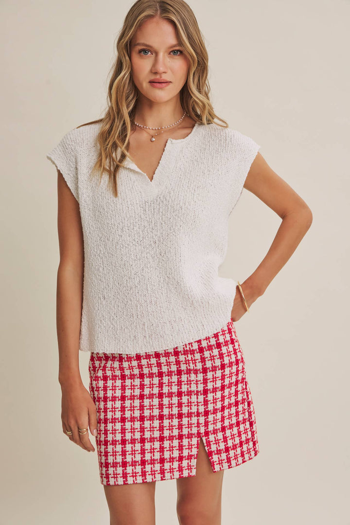 Cotton Slub Sweater Top
