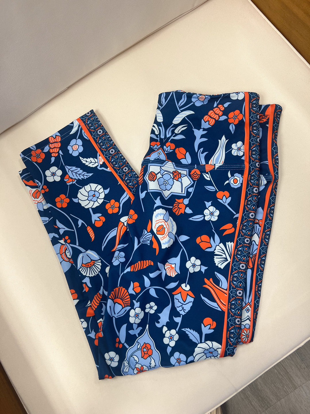 Designer Blue & Orange Leggings