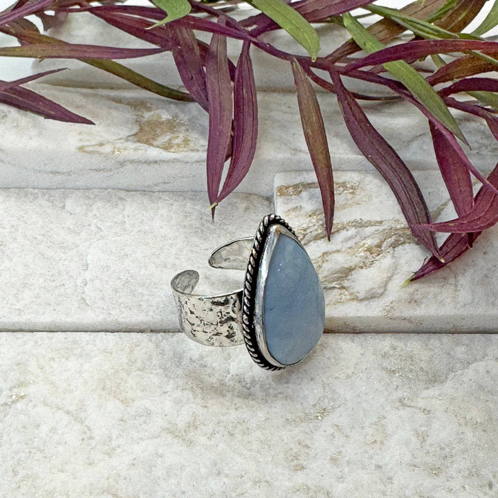 Semiprecious Stone Ring - Blue Opal
