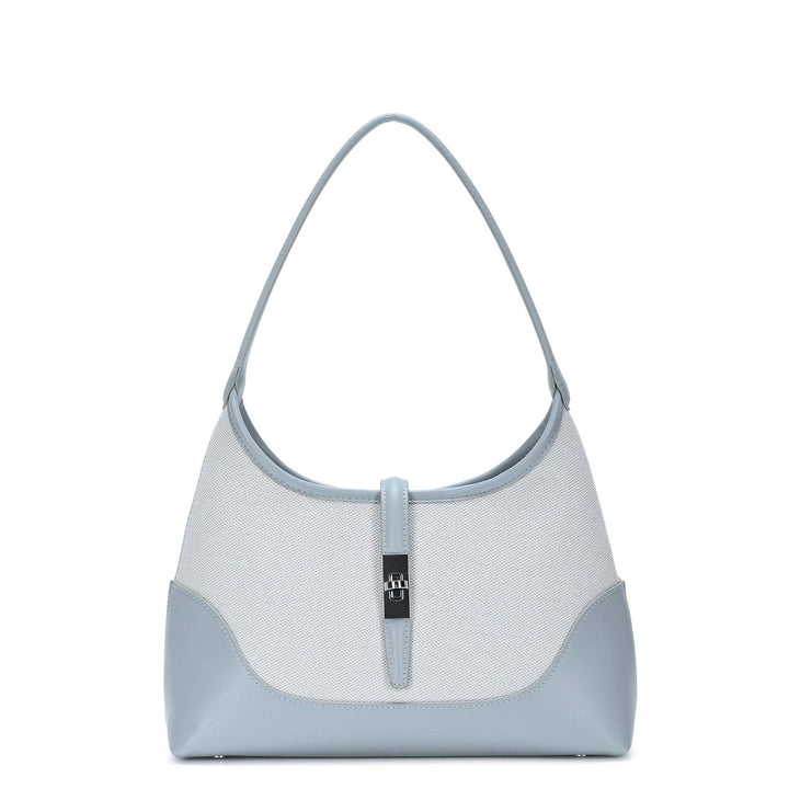 White Cotton Canvas Shoulder Bag