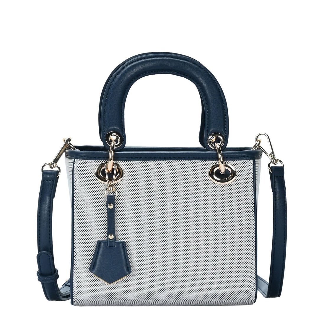 Off White &amp; Camel Satchel Bag