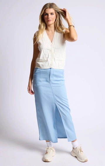 Light Blue Tencel Skirt