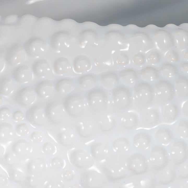 White Ceramic Coastal Seashell Planter