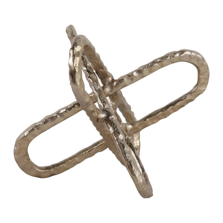 Gold Metal Knot Sculpture