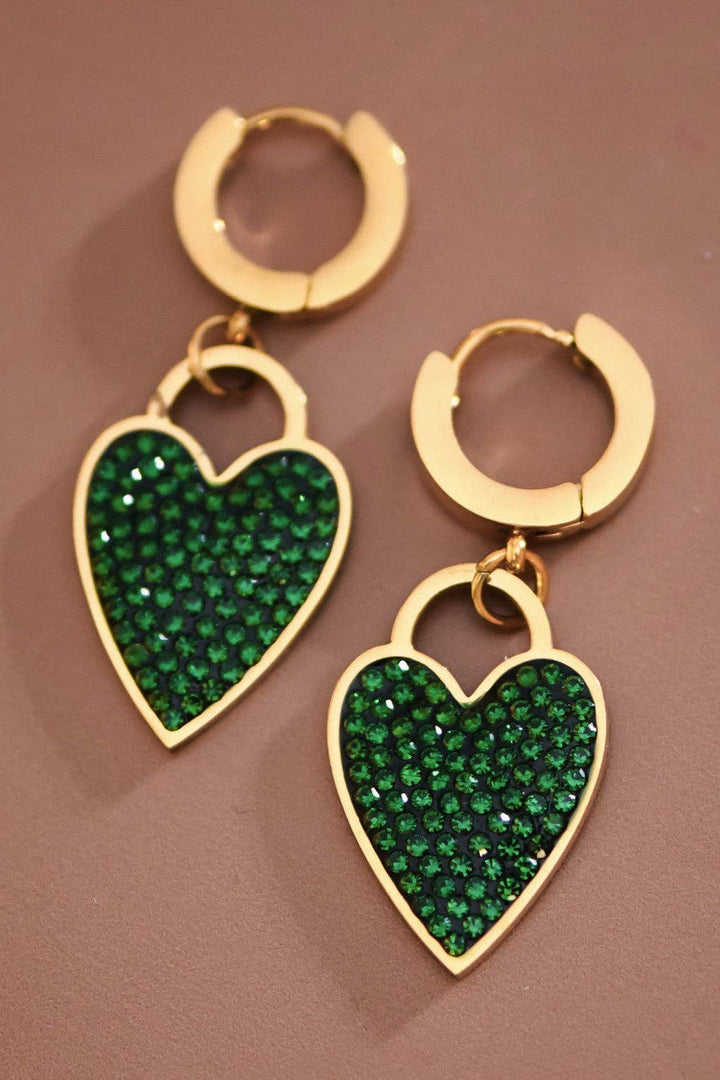 18K Gold Plated Waterproof Stainless Steel Drop Earrings - 7663