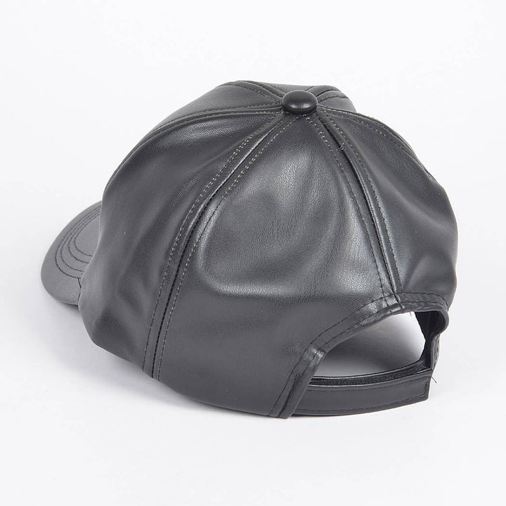 Faux Leather Cap