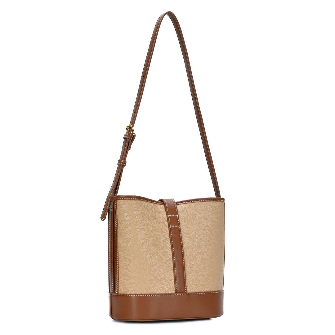 Black &amp; Camel Bucket Bag