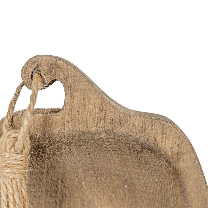 Carved Wood Pumpkin Dish