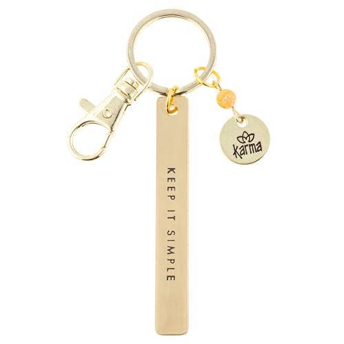 Gold Key Chains with Inspirational Words