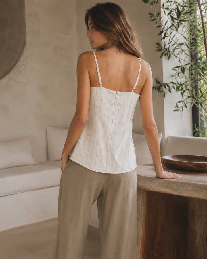 Oatmeal Stripe Relaxed Cami