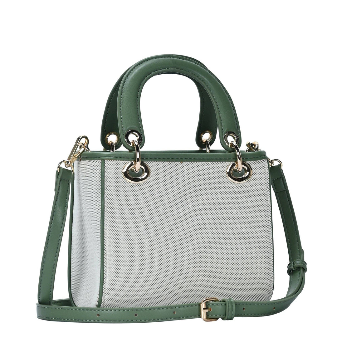 Off White &amp; Camel Satchel Bag