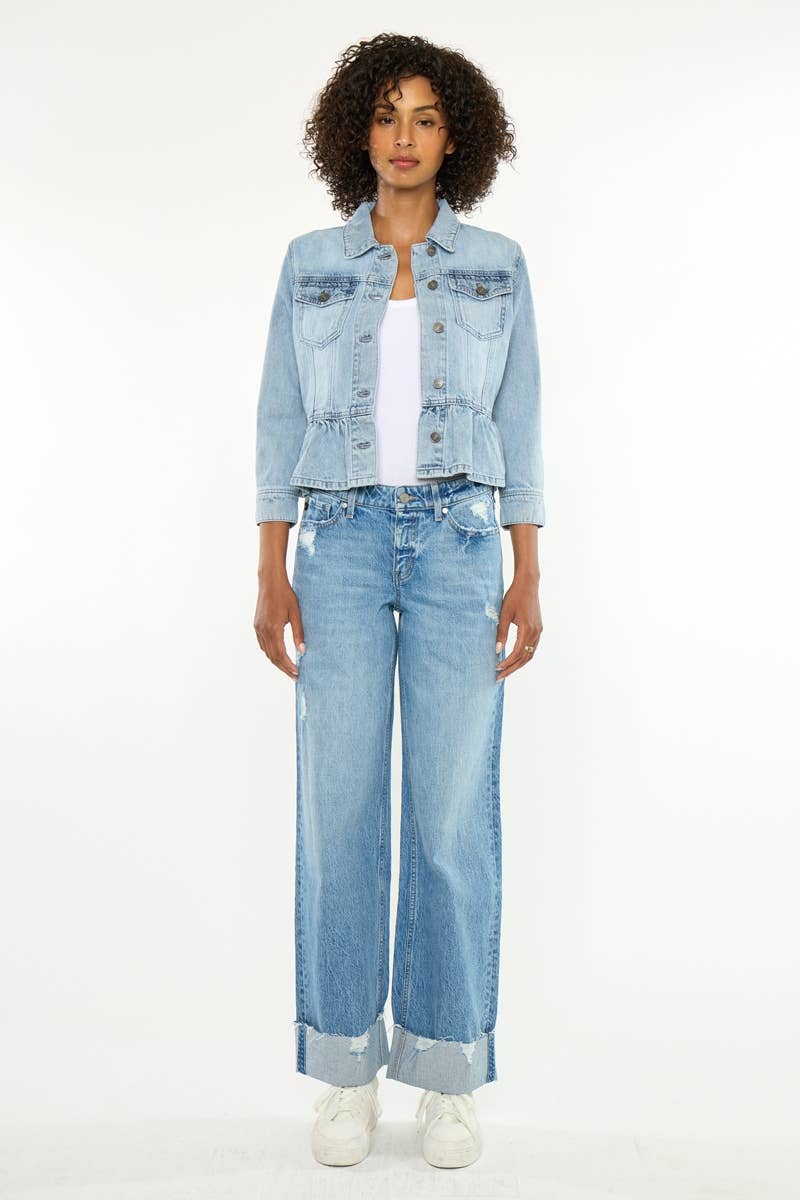 Peplum Denim Jacket