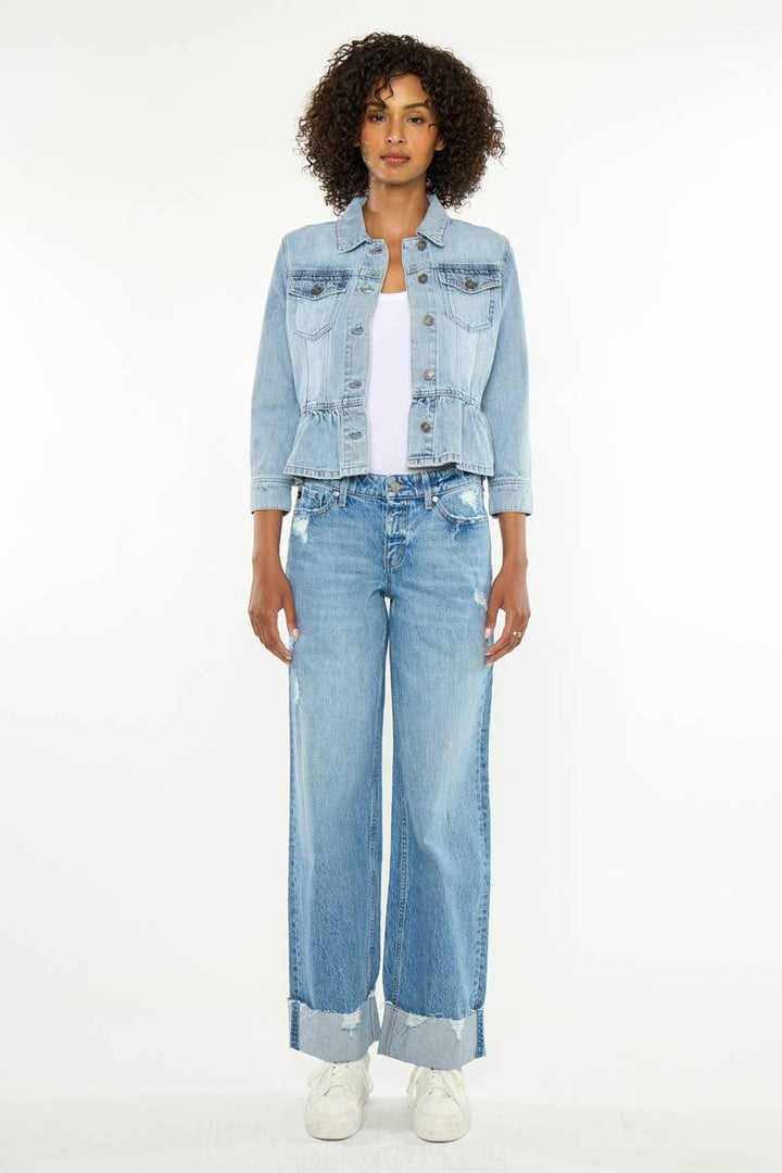 Peplum Denim Jacket