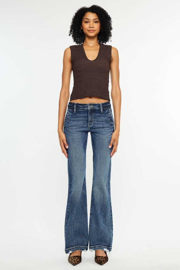 Kancan Mid Rise Bootcut Jean
