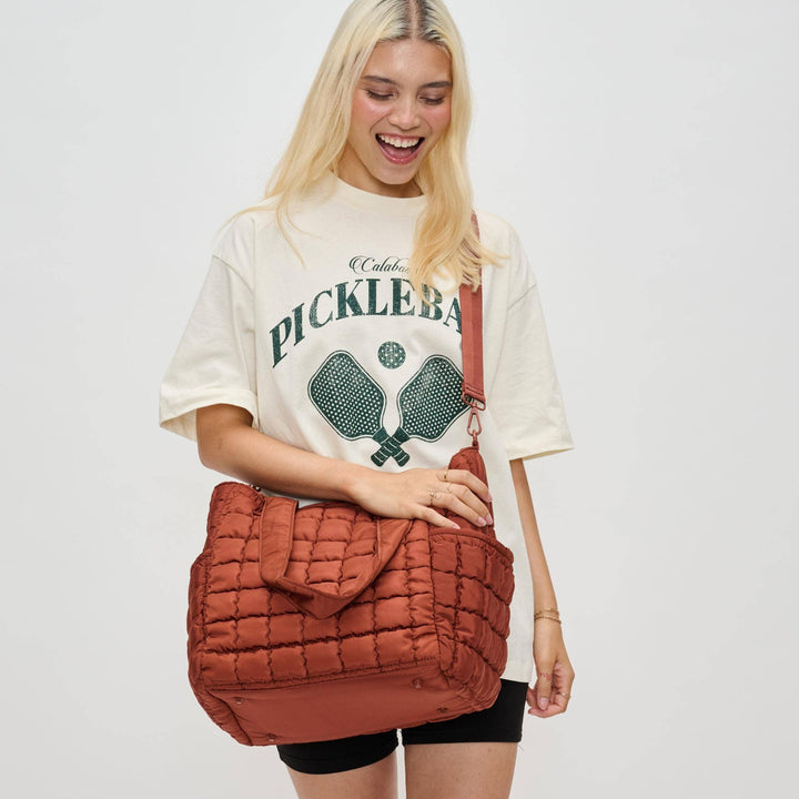 Quilted Puffer Nylon Tote