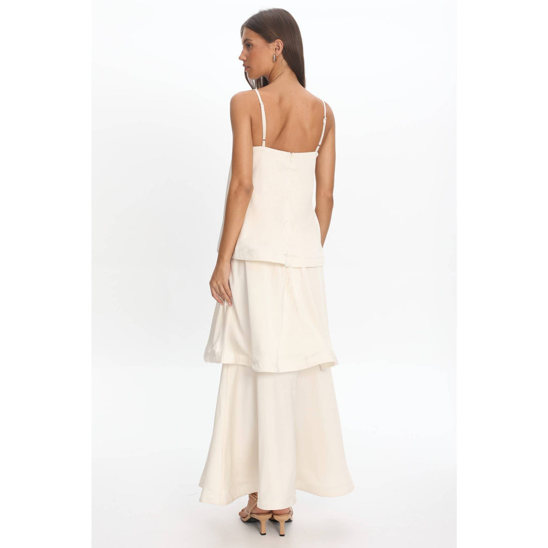 Burgandy Layered Maxi Dress