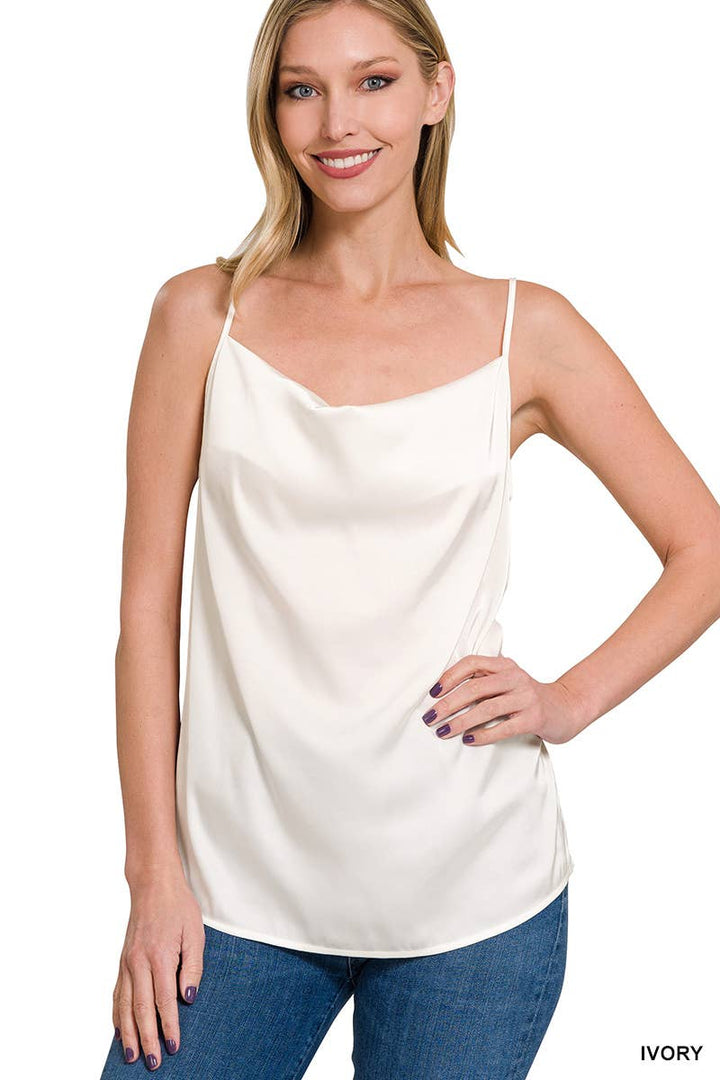 Satin Burgandy cami top