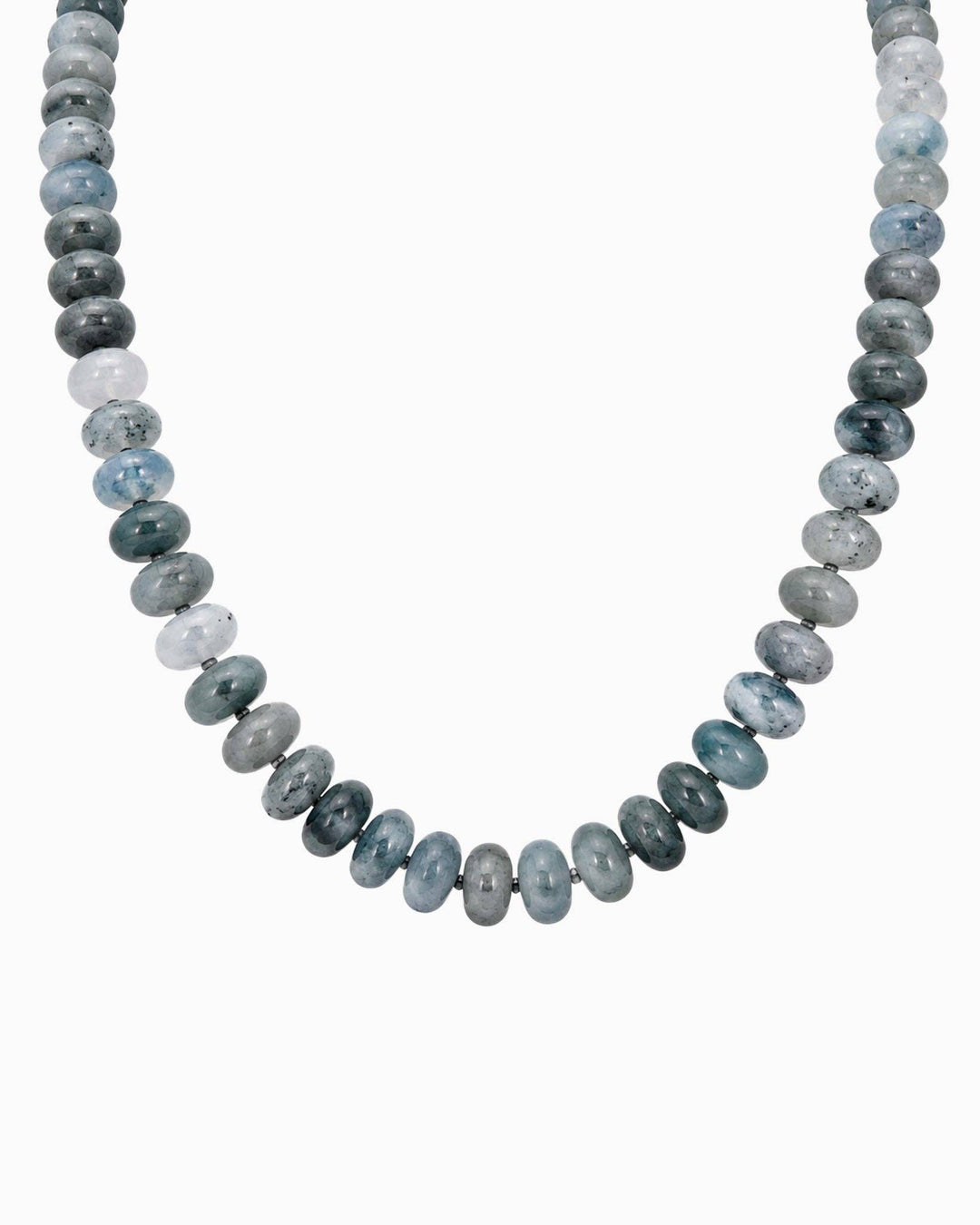 Autumn Marble Seed Necklace-Grey