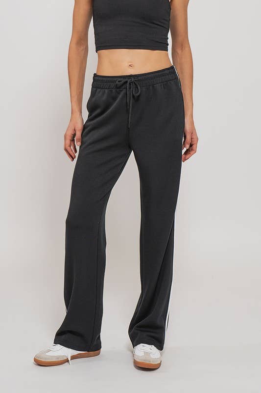Striped Drawstring Relaxed Sweatpants