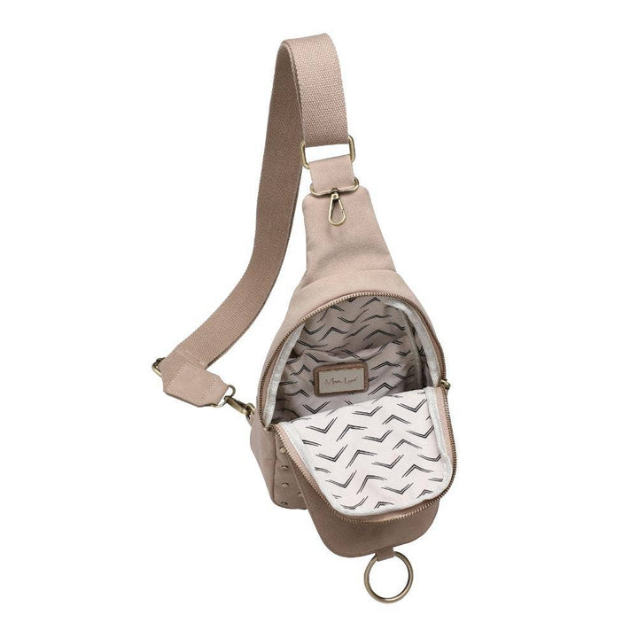 Natural Studded Sling Bag