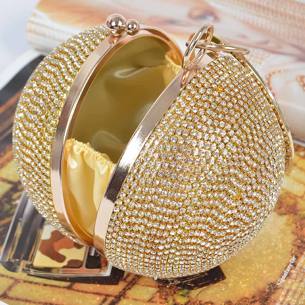 Rhinestone ball clutch