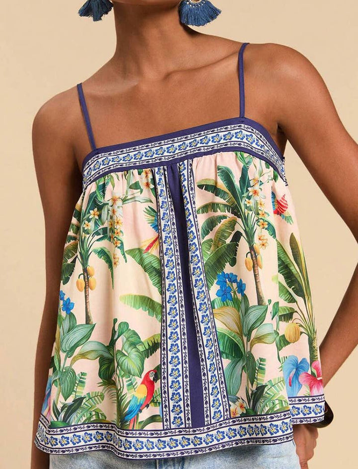 Tropical Print Cami Top