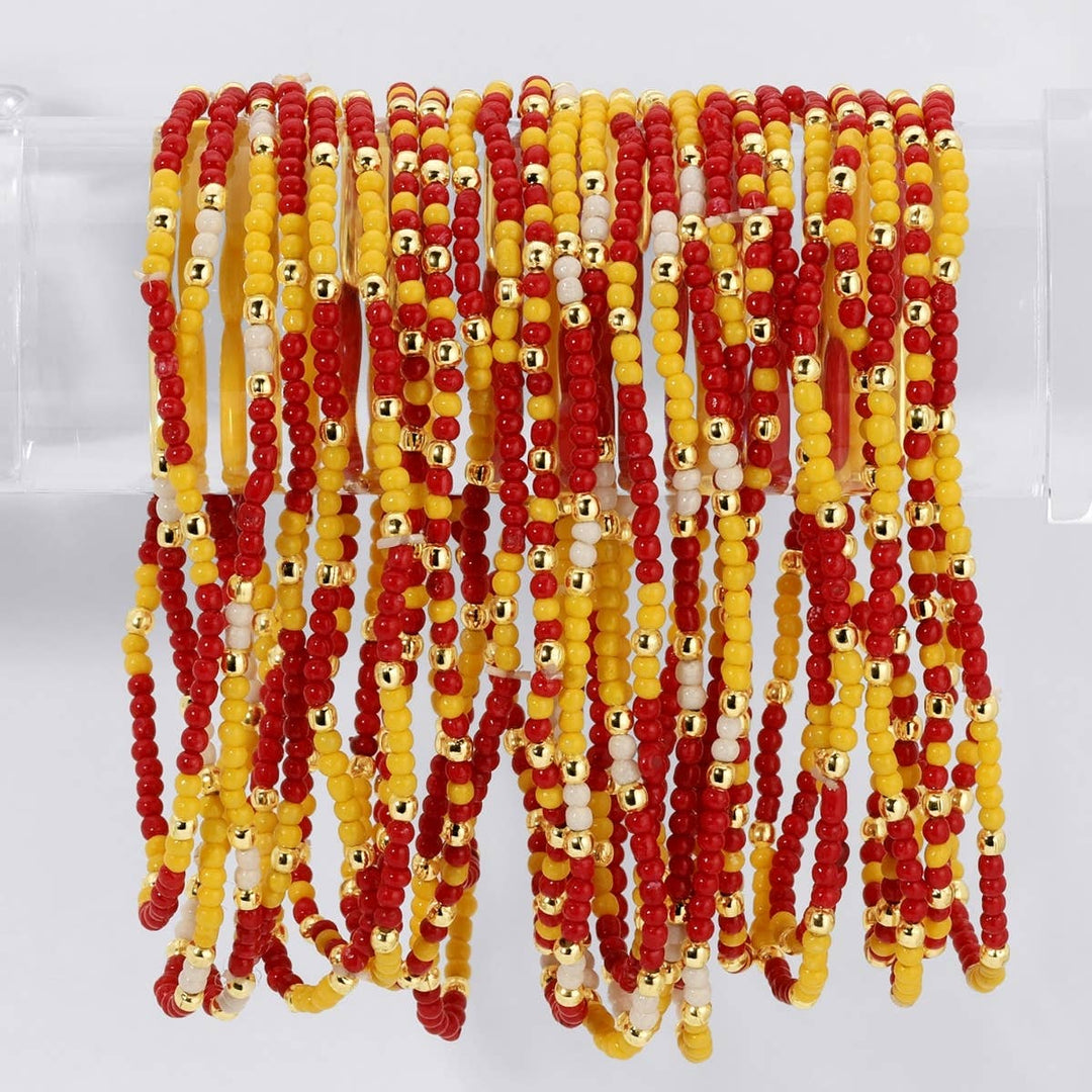 Stretch Seed Bead GAME DAY Bracelets