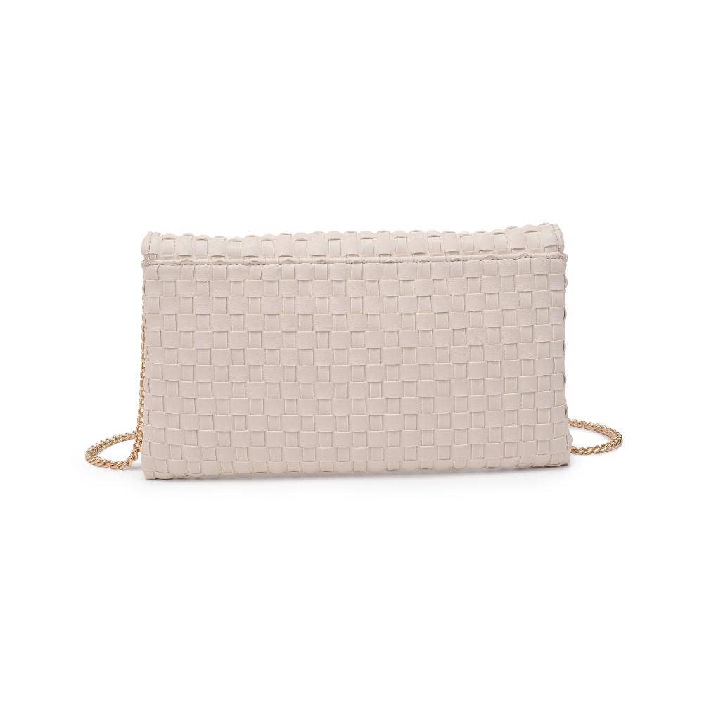 Wine Woven Clutch Crossbody Bag