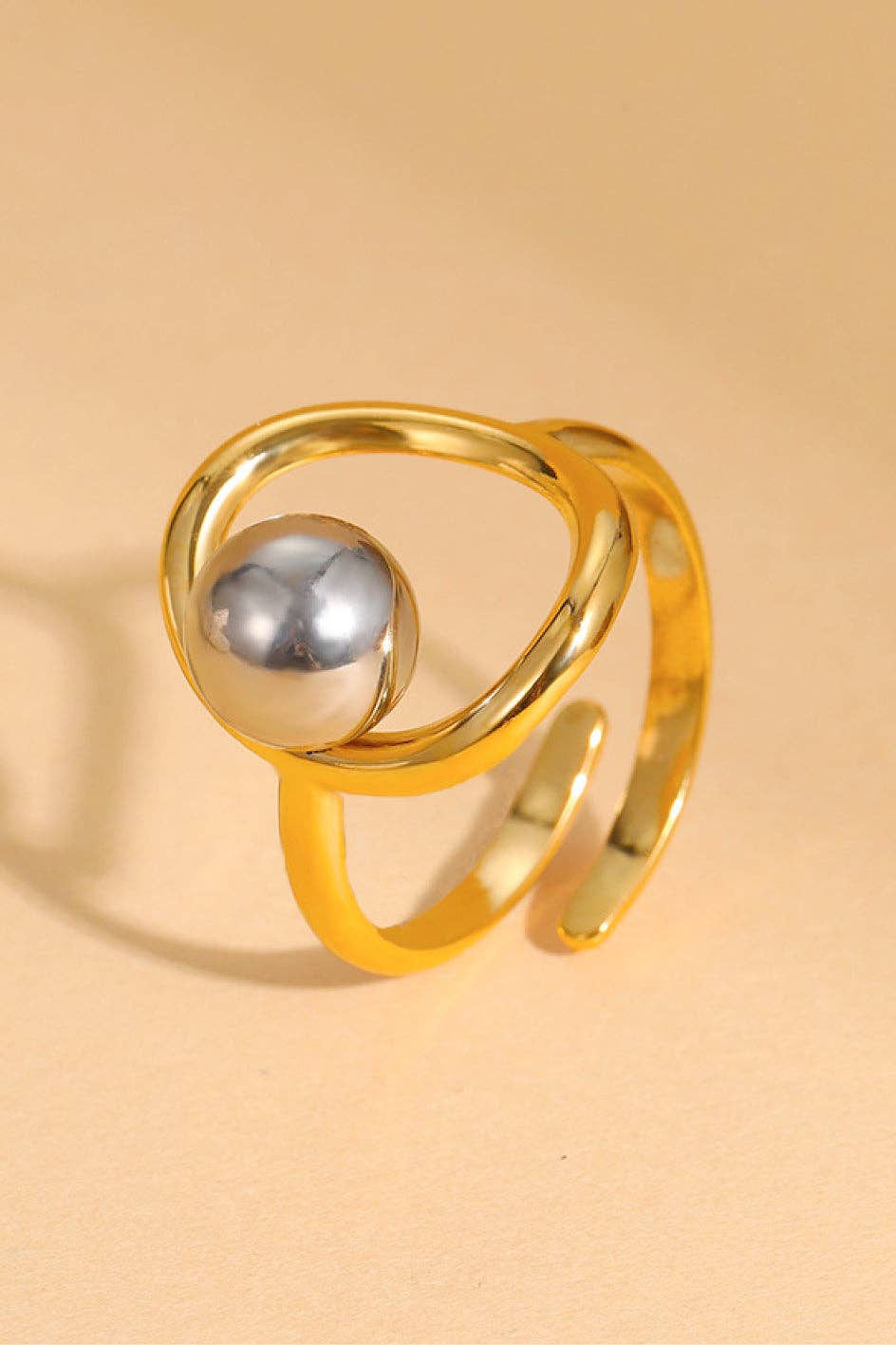 18K Gold Plated Waterproof Stainless Steel Ring