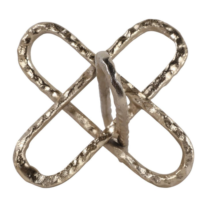 Gold Metal Knot Sculpture